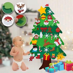 Коледно дърво от филц с украшения | FELTPINETREE