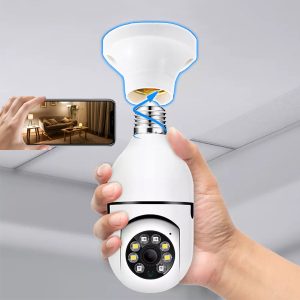 Крушка за охранителна камера - 360°, Нощно виждане, WiFi, Без пробиване | BULBCAM