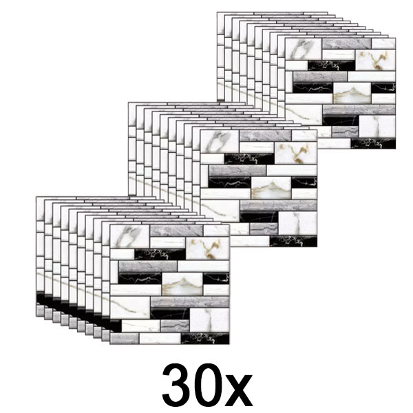 3x 3D стикери за стена с мраморен вид (10 бр.) | MARBLEBLOCKS