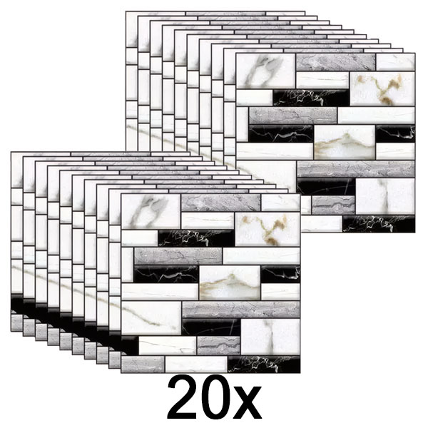 2x 3D стикери за стена с мраморен вид (10 бр.) | MARBLEBLOCKS