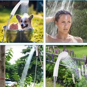 Преносима помпа за душ - USB акумулаторна, 4-5 л/мин, 1,5 м маркуч | HYDROPORT